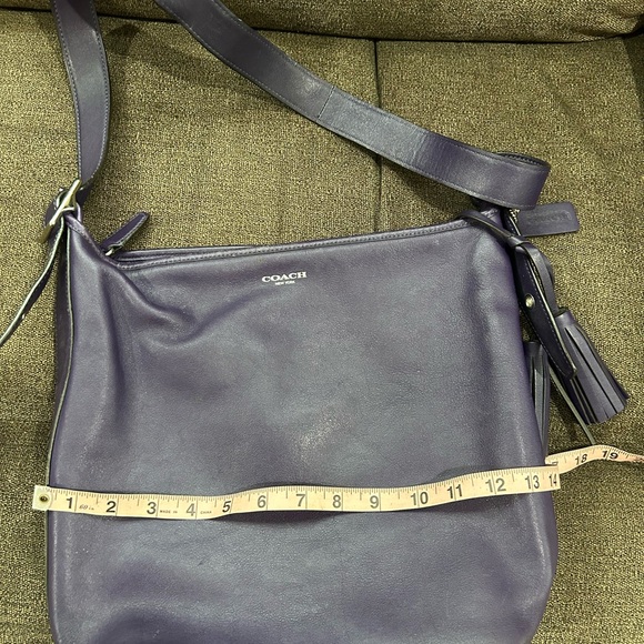 Genuine Coach Dark Purple Leather shoulder Bag - Picture 1 of 10